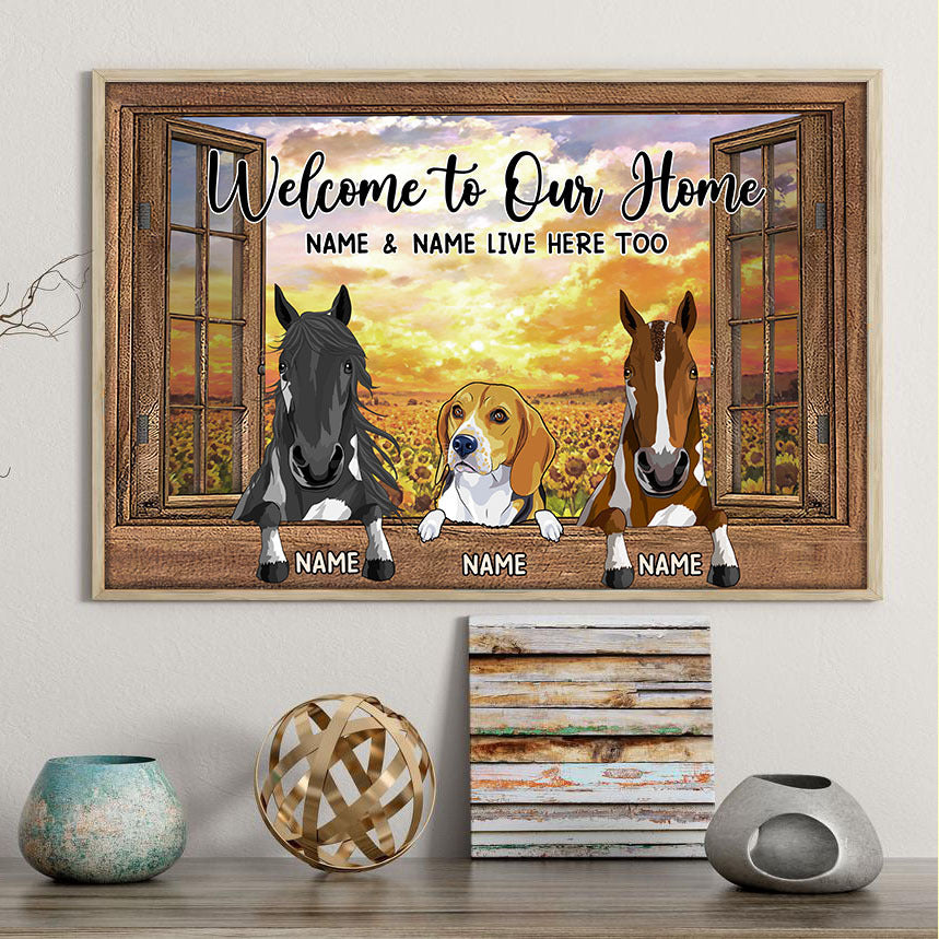 89Customized Horses By The Window Personalized Poster