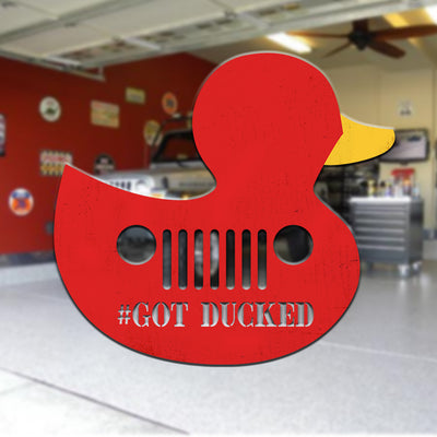 89Customized Duck Duck Jeep personalized cut metal sign