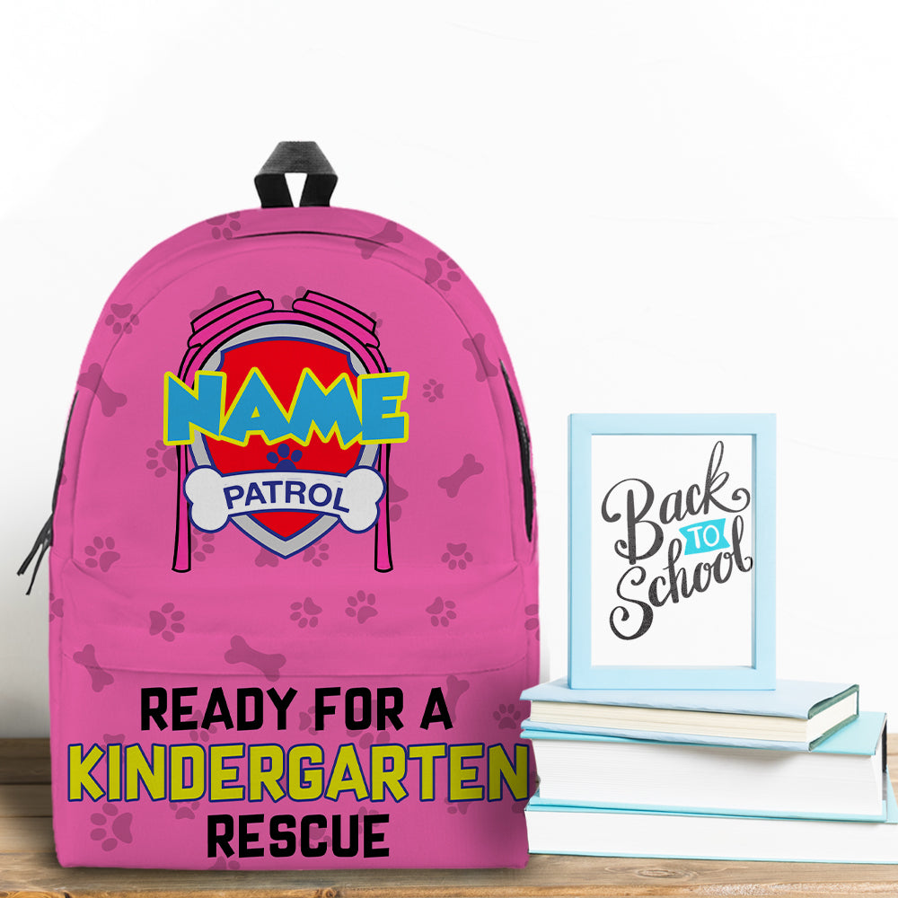 89Customized Ready for a school rescue patrol personalized backpack