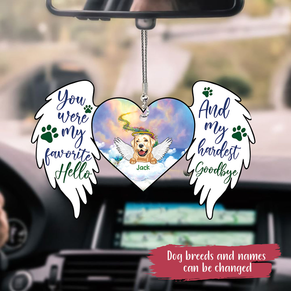 89Customized You were my favorite Hello And my hardest Goodbye Ornament