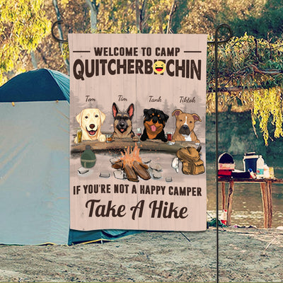 89Customized Personalized Flag Camping Take A Hike Dog