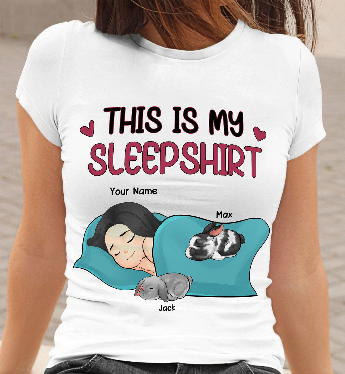 89Customized Official Sleepshirt for Rabbit Lovers Personalized Shirt