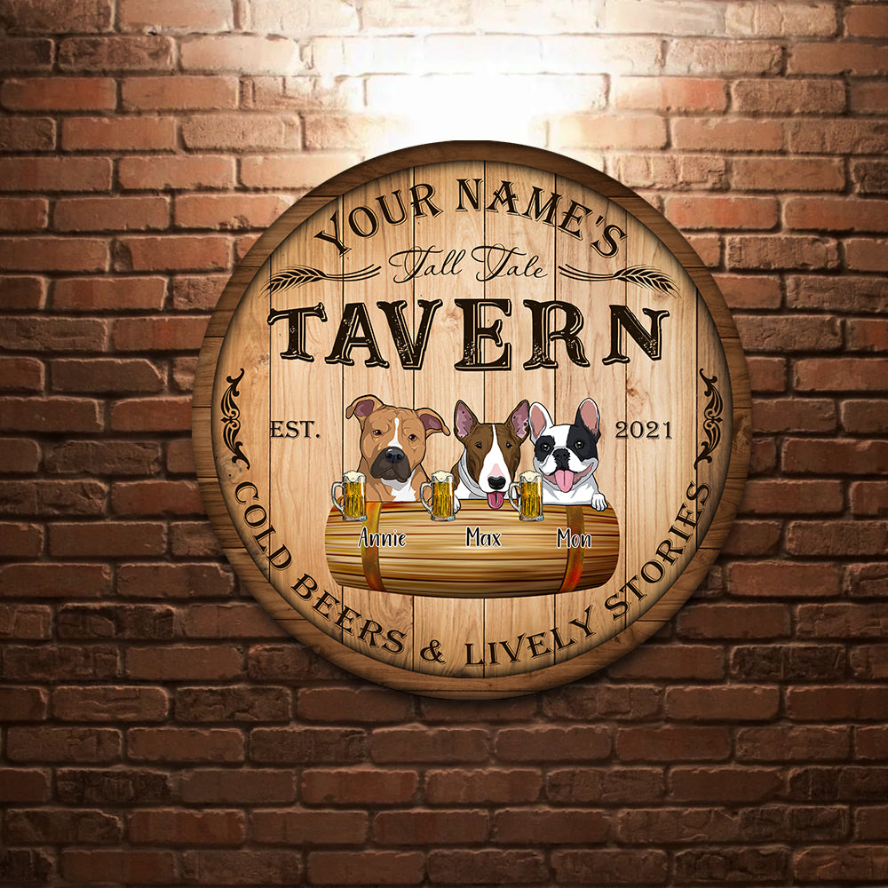 89Customized Tall tale Tavern dog Customized Wood Sign