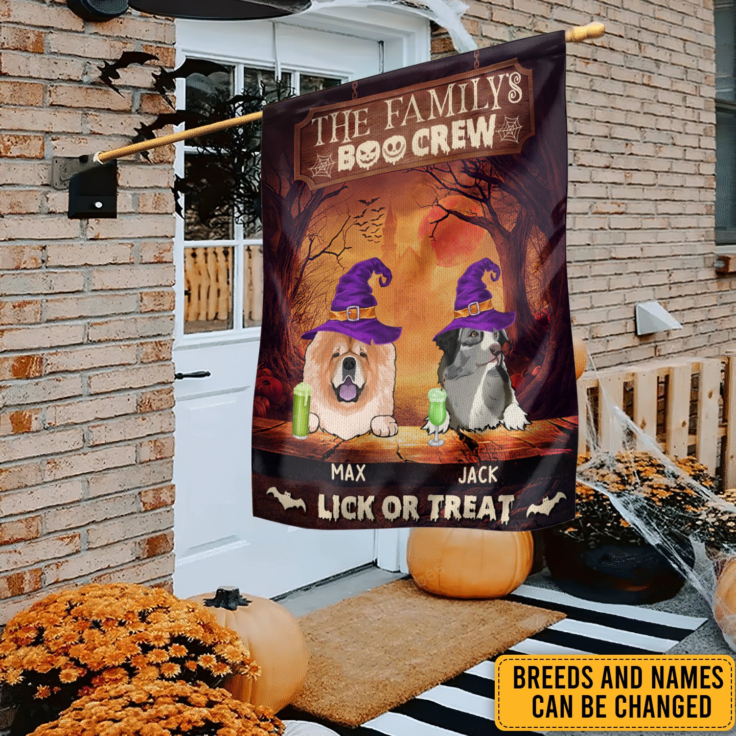 89Customized Welcome To The Boo Crew Personalized Flag