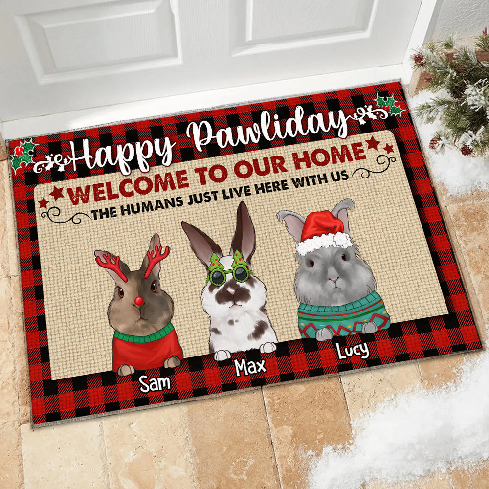 89Customized Happy Pawliday Rabbit Lovers Personalized