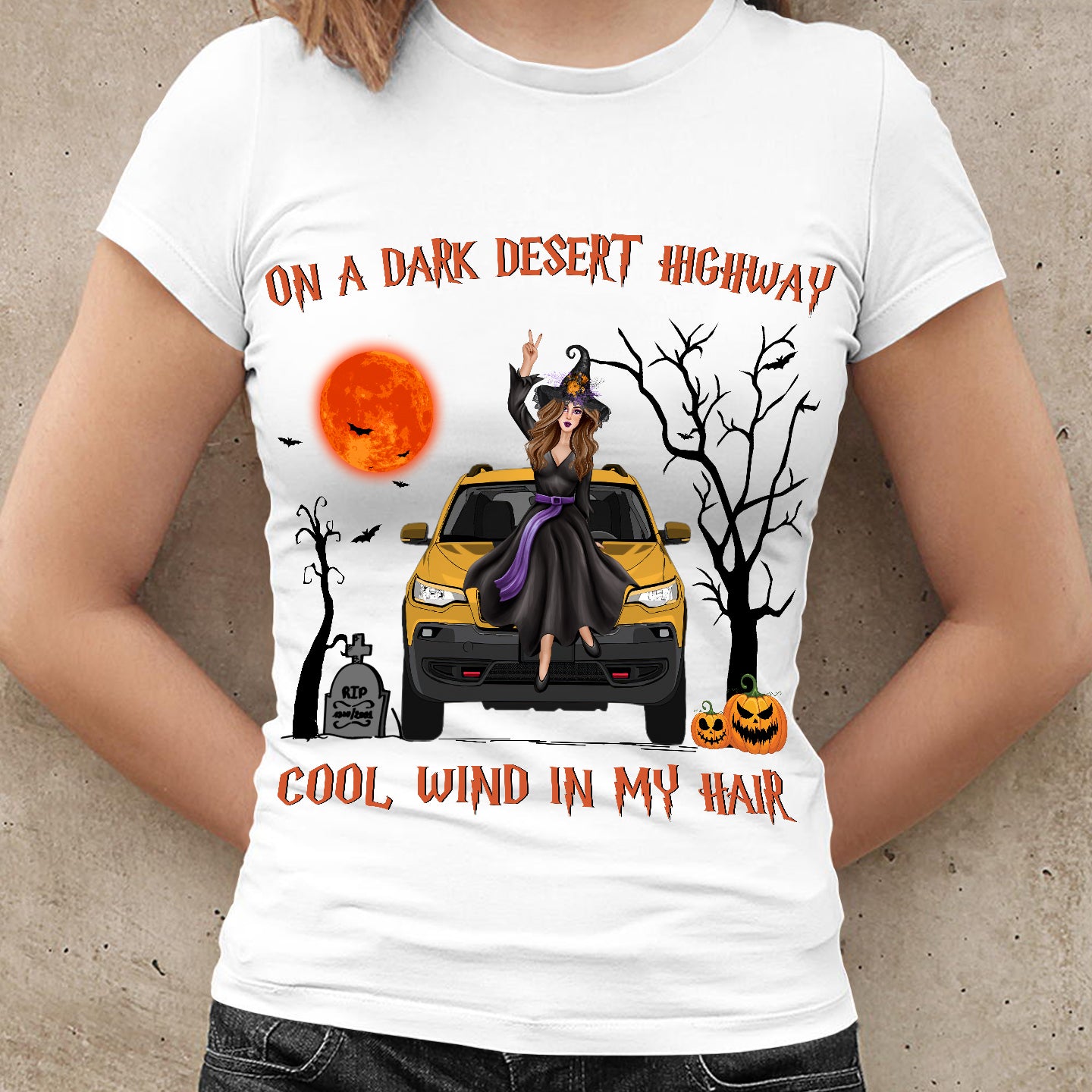 89Customized On A Dark Desert Highway Cool Wind In My Hair Personalized Shirt