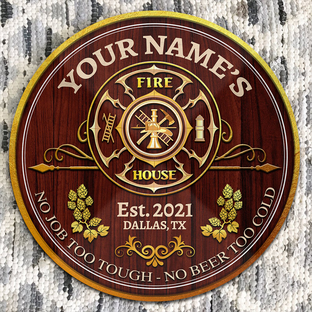 89Customized Fire House Bar Customized Wood Sign