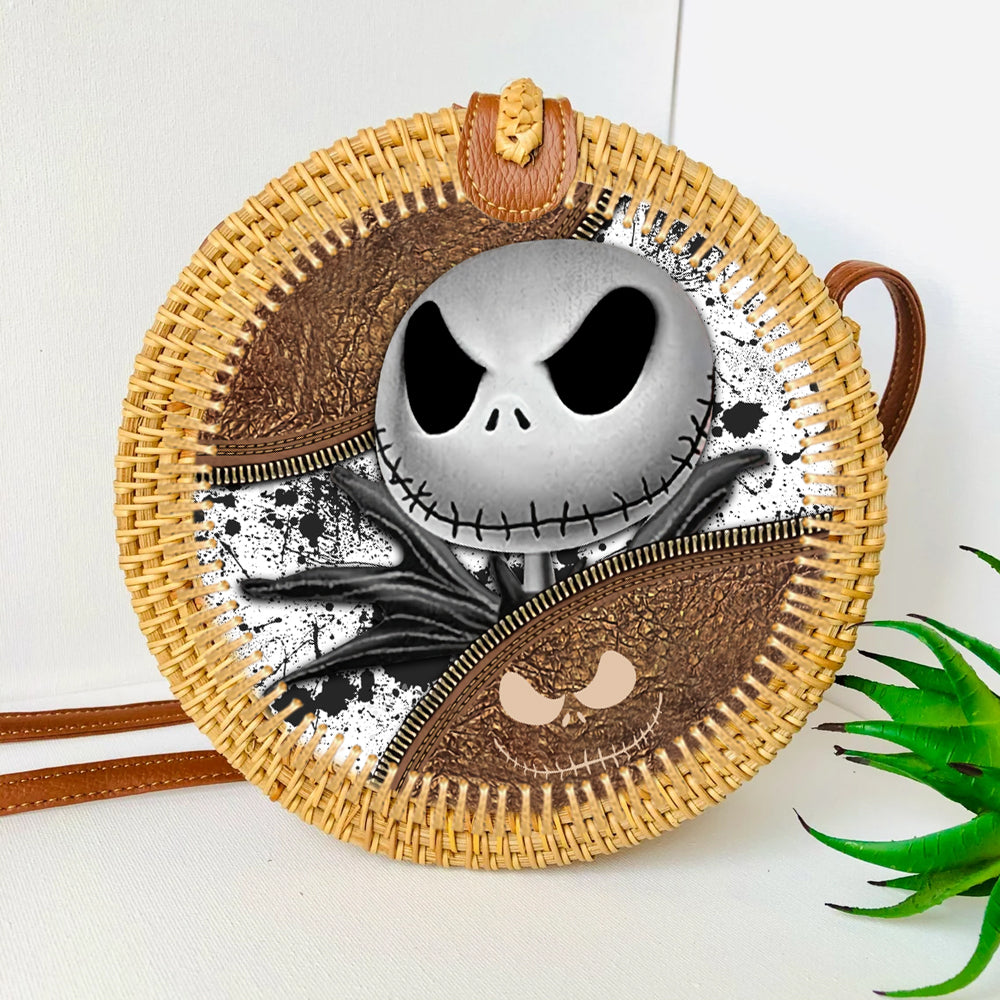 89 Customeized Nightmare rattan straw bag