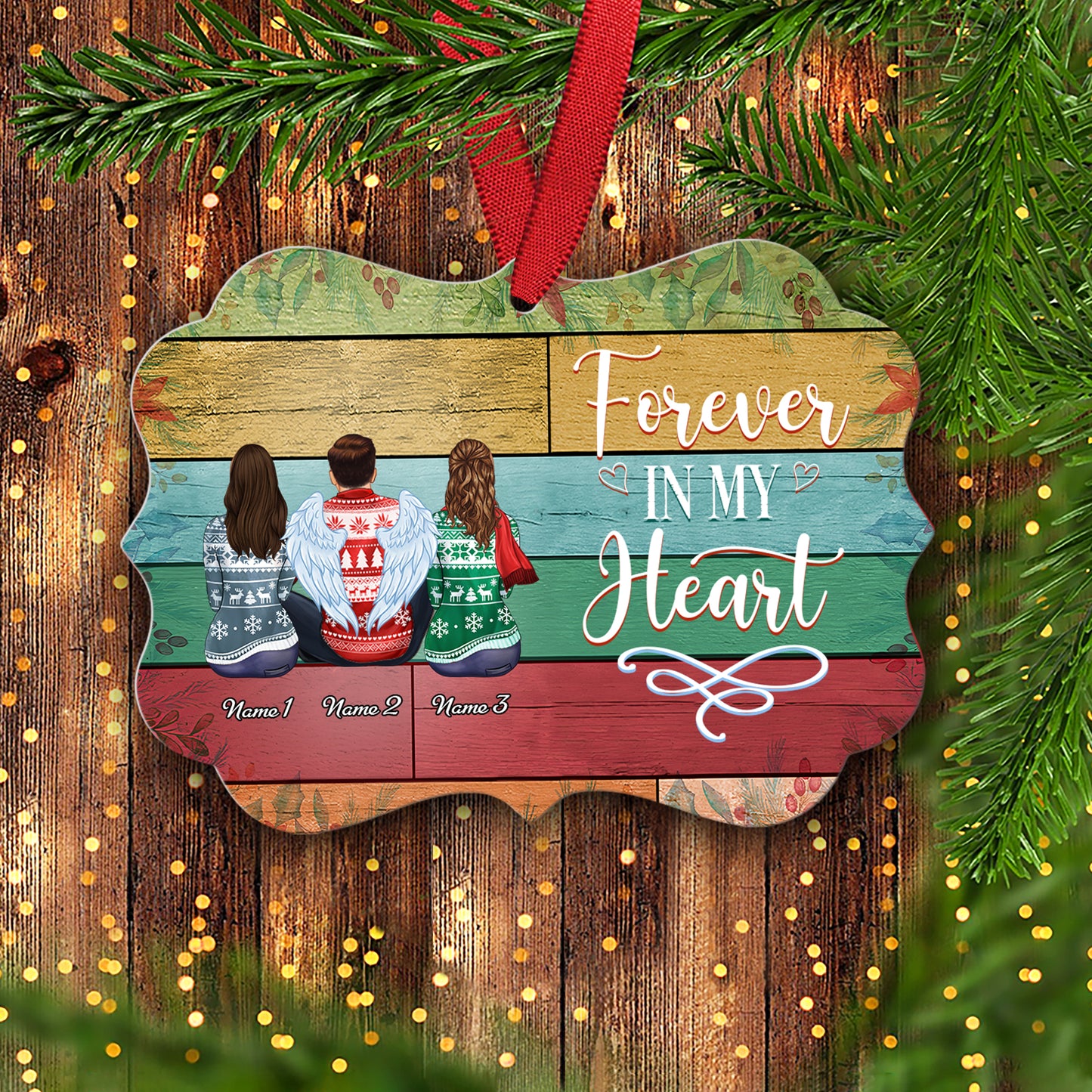89Customized I'm Always With You Memorial Personalized One Sided Ornament