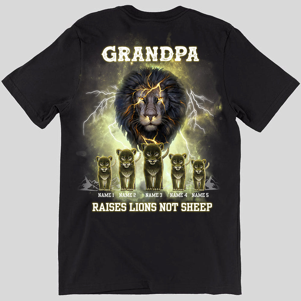 89Customized Papa Raises Lions Not Sheep Shirt