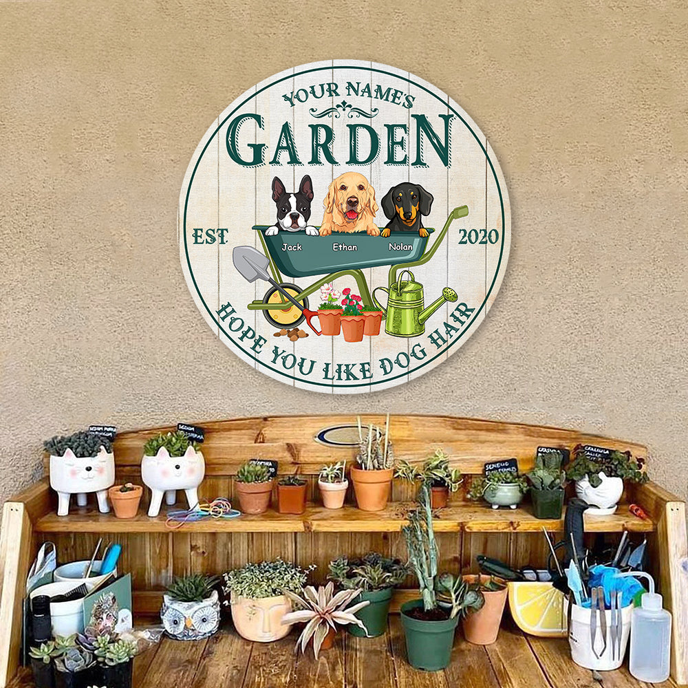 89Customized Personalized Wood Sign Gardening Hope You Like Dog Hair