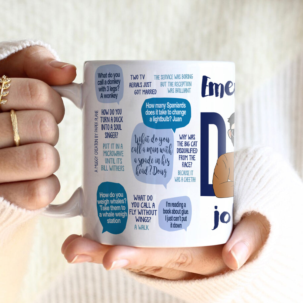89Customized Emergency Dad Jokes Personalized Mug
