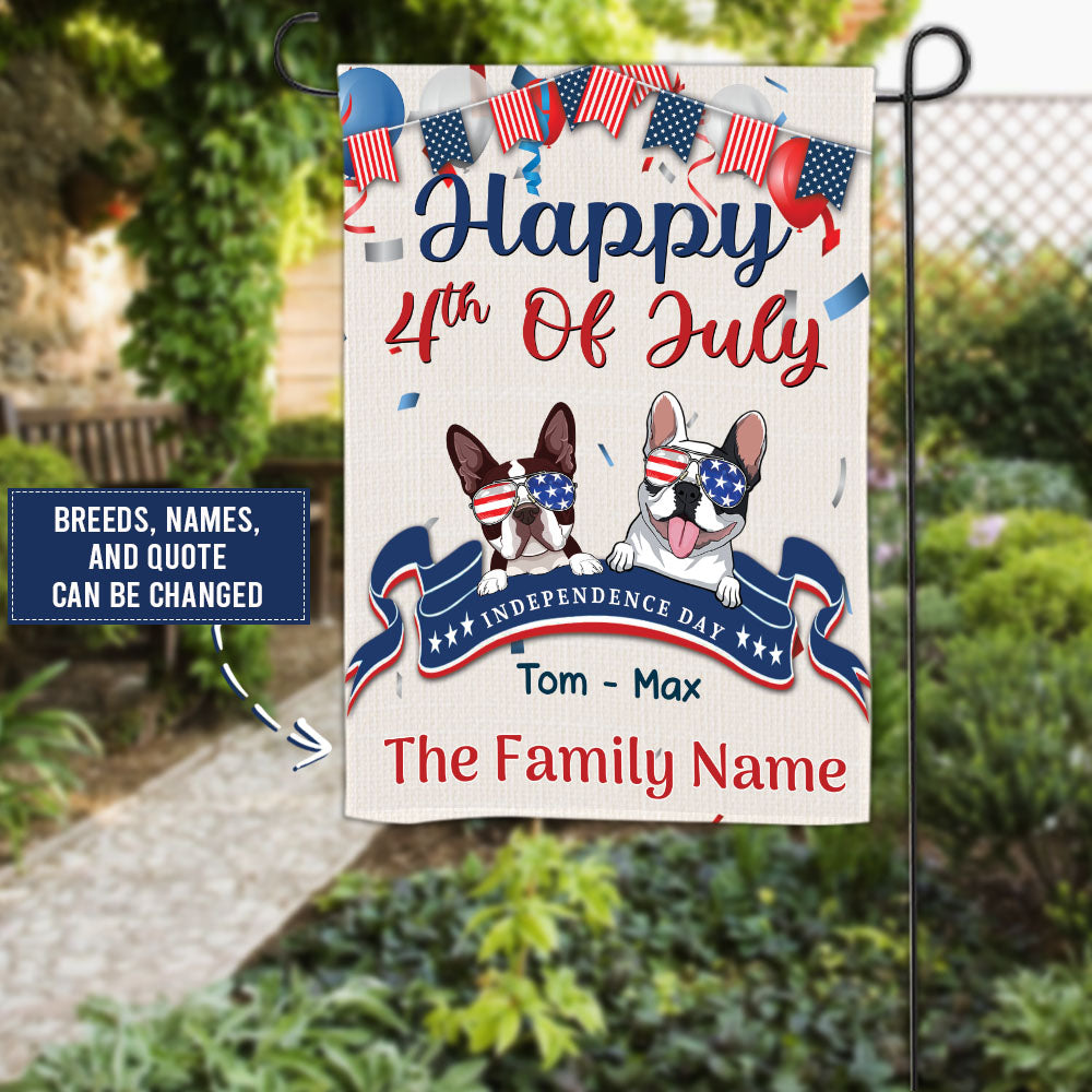 89Customized Happy Independence Day Personalized Flag