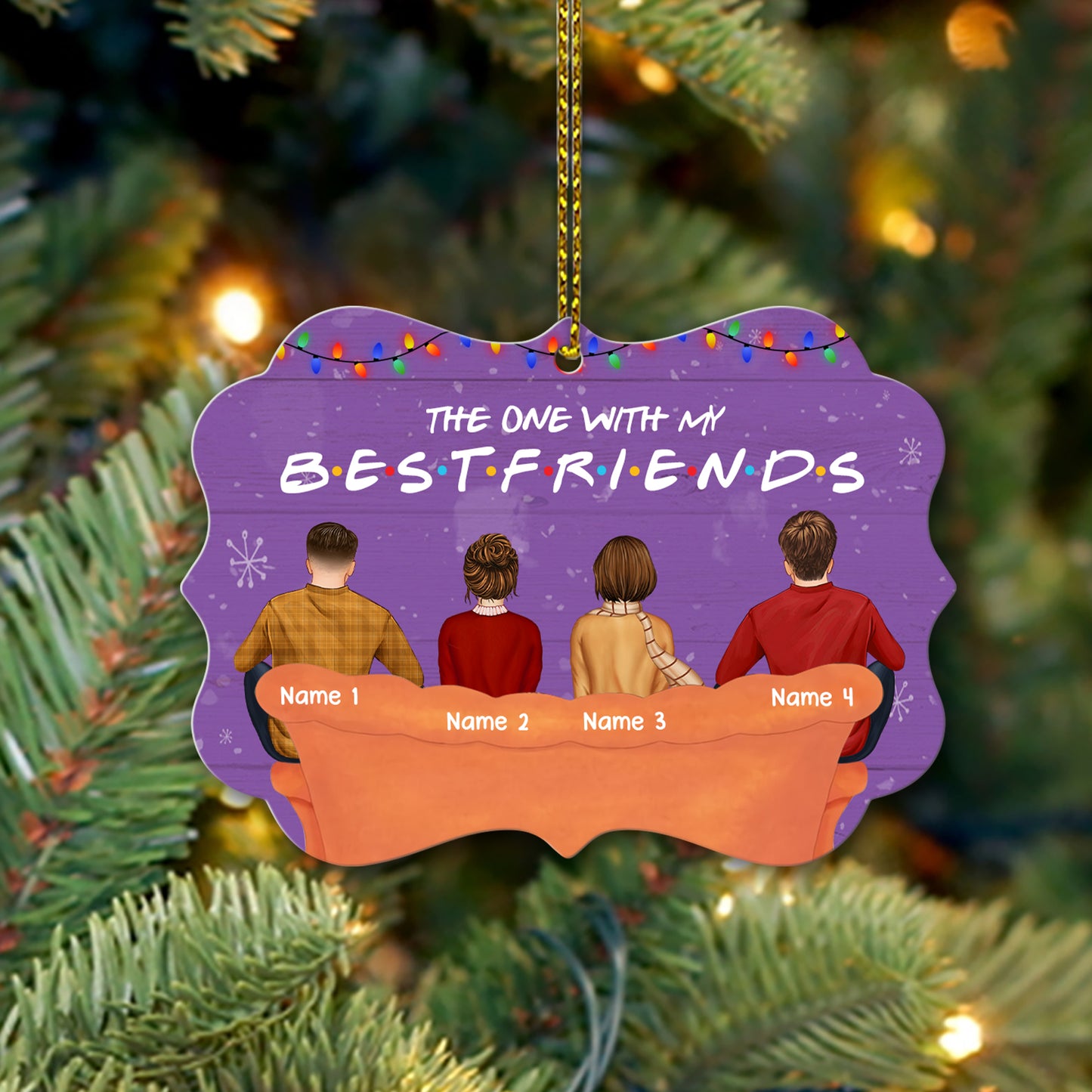 89Customized The one with my Best Friends Personalized Ornament