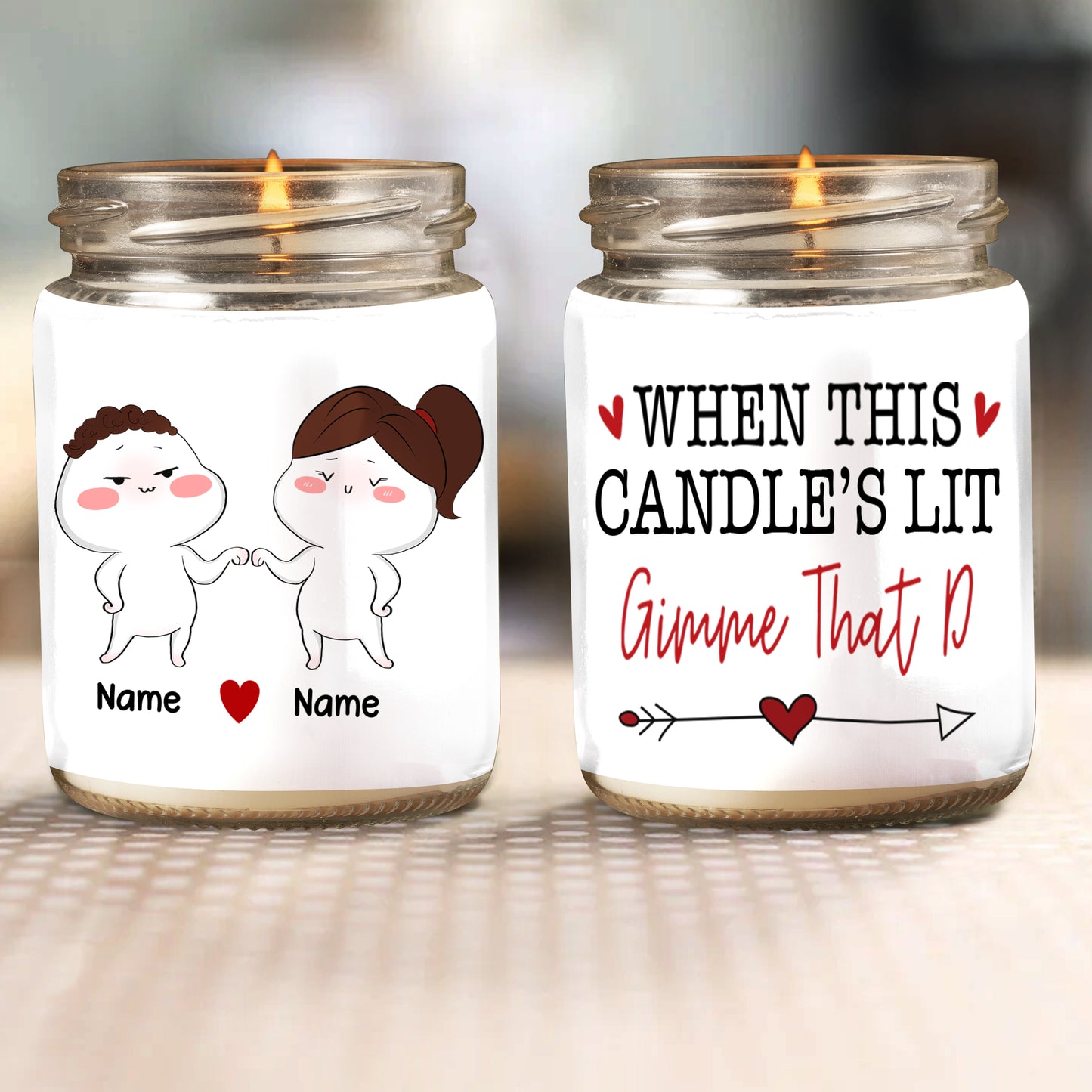 89Customized Naughty Couple Personalized Candle