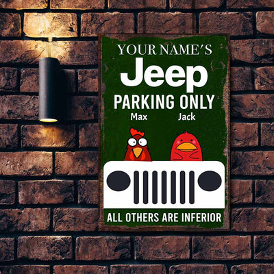 89Customized Personalized Printed Metal Sign Jeep Parking Cat & Pets