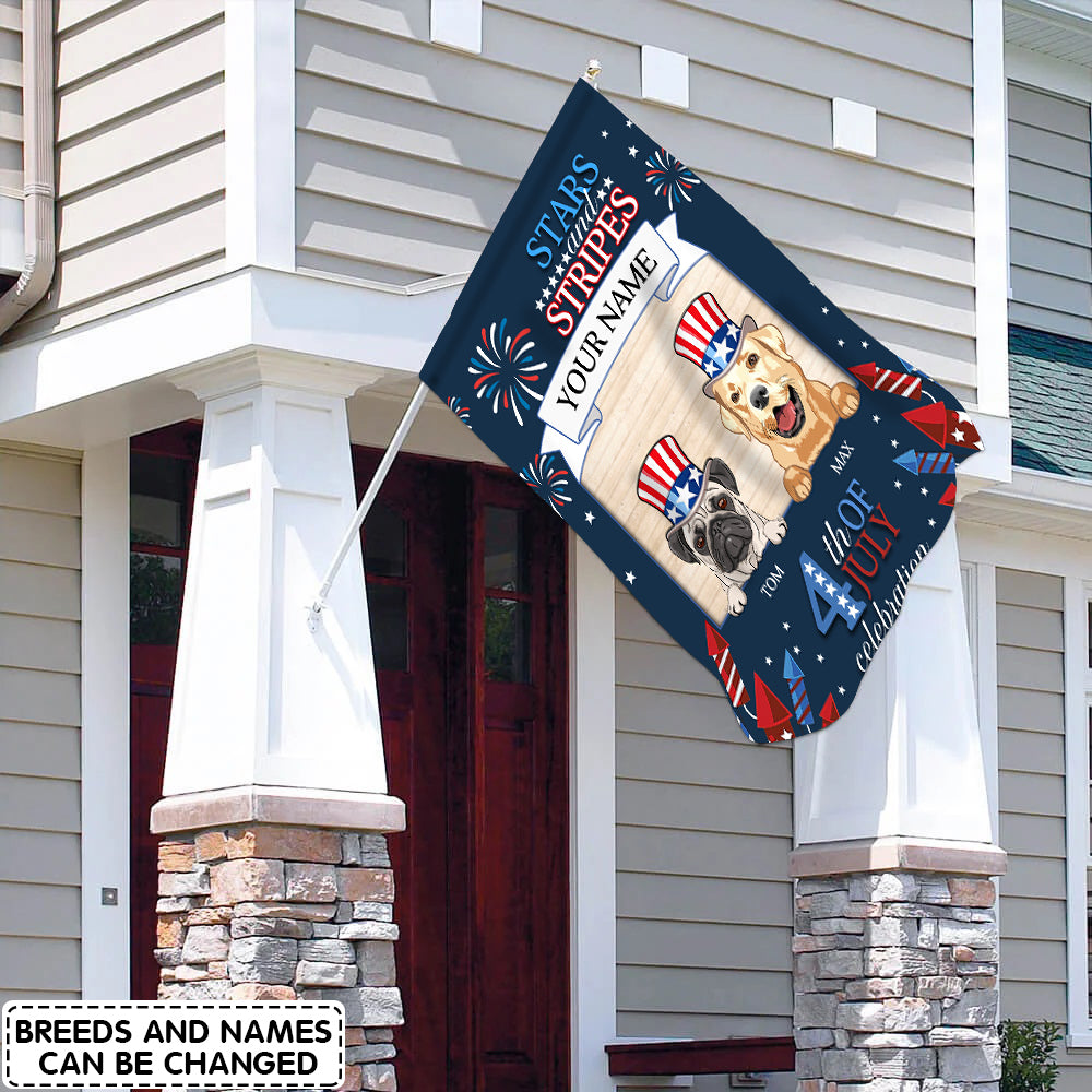 89Customized Stars And Stripes Personalized Flag For Cat And Dog Lovers