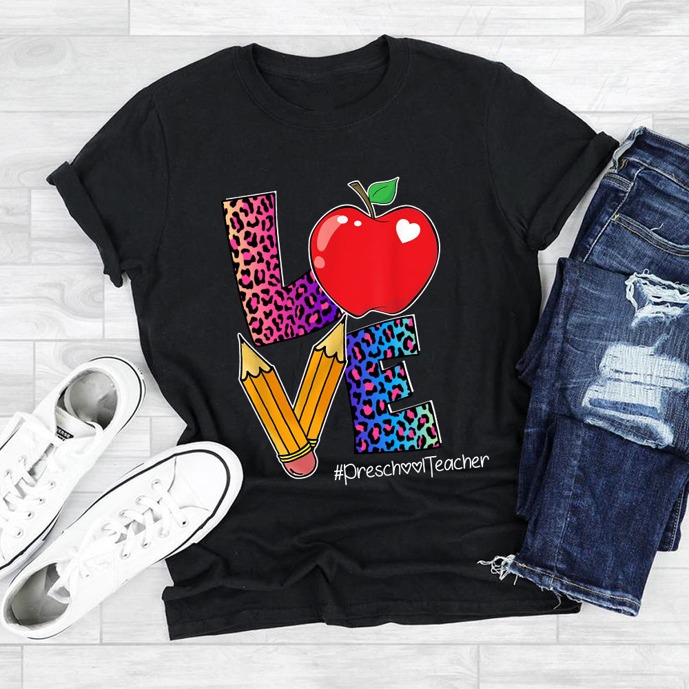 89Customized Love Teacher Funny Pattern Customized Shirt