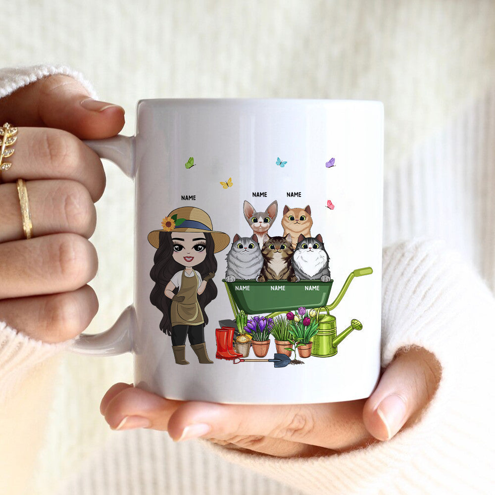 89Customized Sorry i can't my plants and cats need me mug
