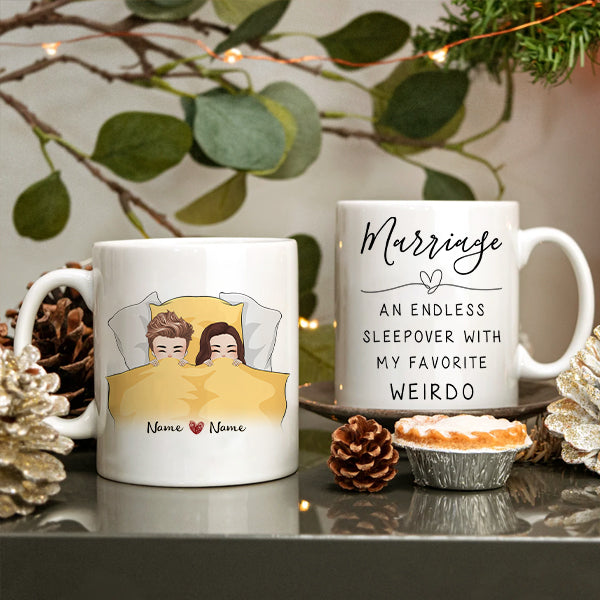 89Customized Funny Sleeping Couple Personalized Mug