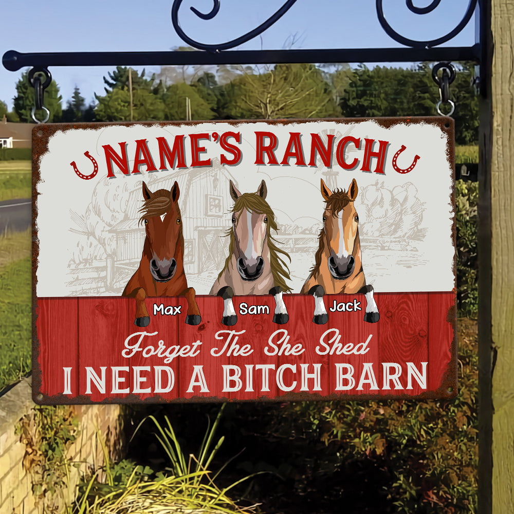 89Customized Watch Out For The Rider The Horses Are Harmless Personalized Metal Sign