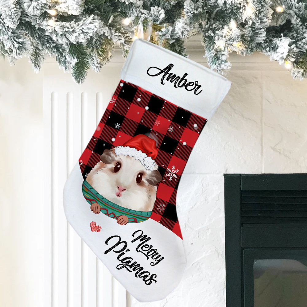 89Customized Merry Pigmas Guinea Pig Lovers Personalized Christmas Stocking