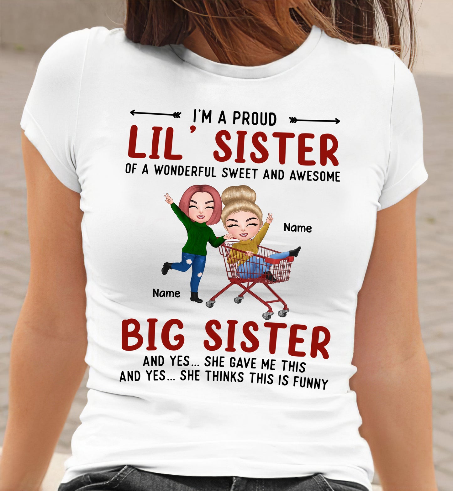 89Customized Proud Sister Personalized Shirt