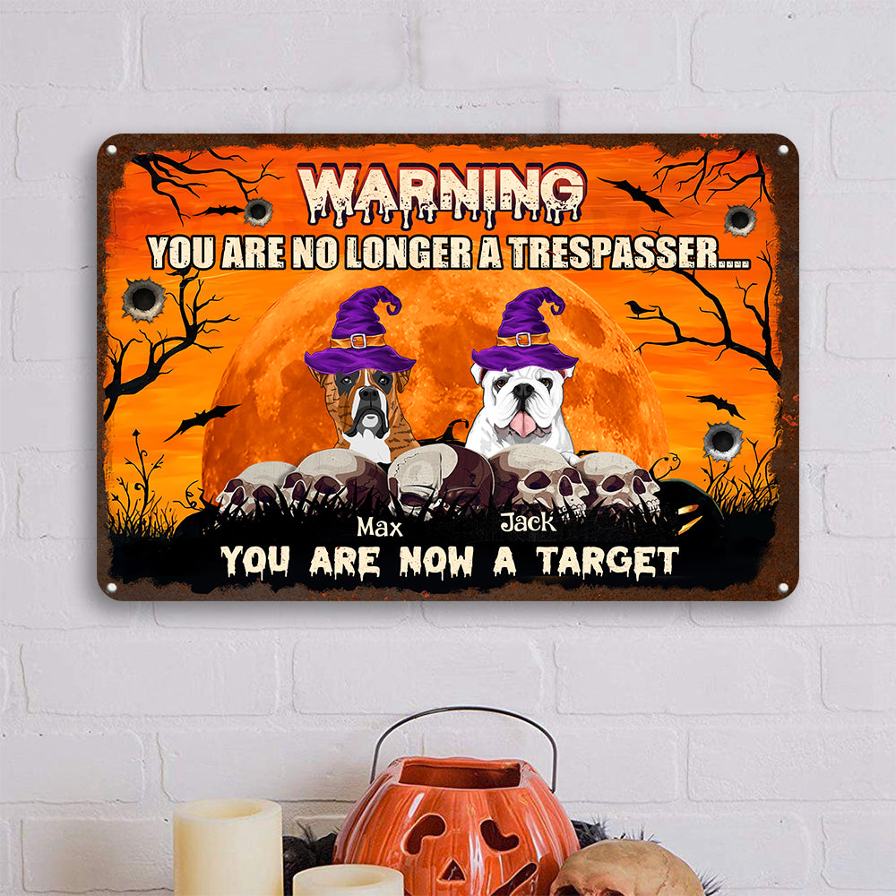 89Customized you are no longer a trespasser Customized Printed Metal Sign