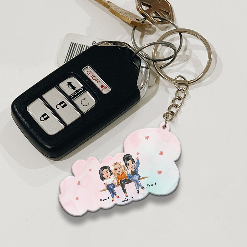 89Customized Bestie 2 Personalized Keychain