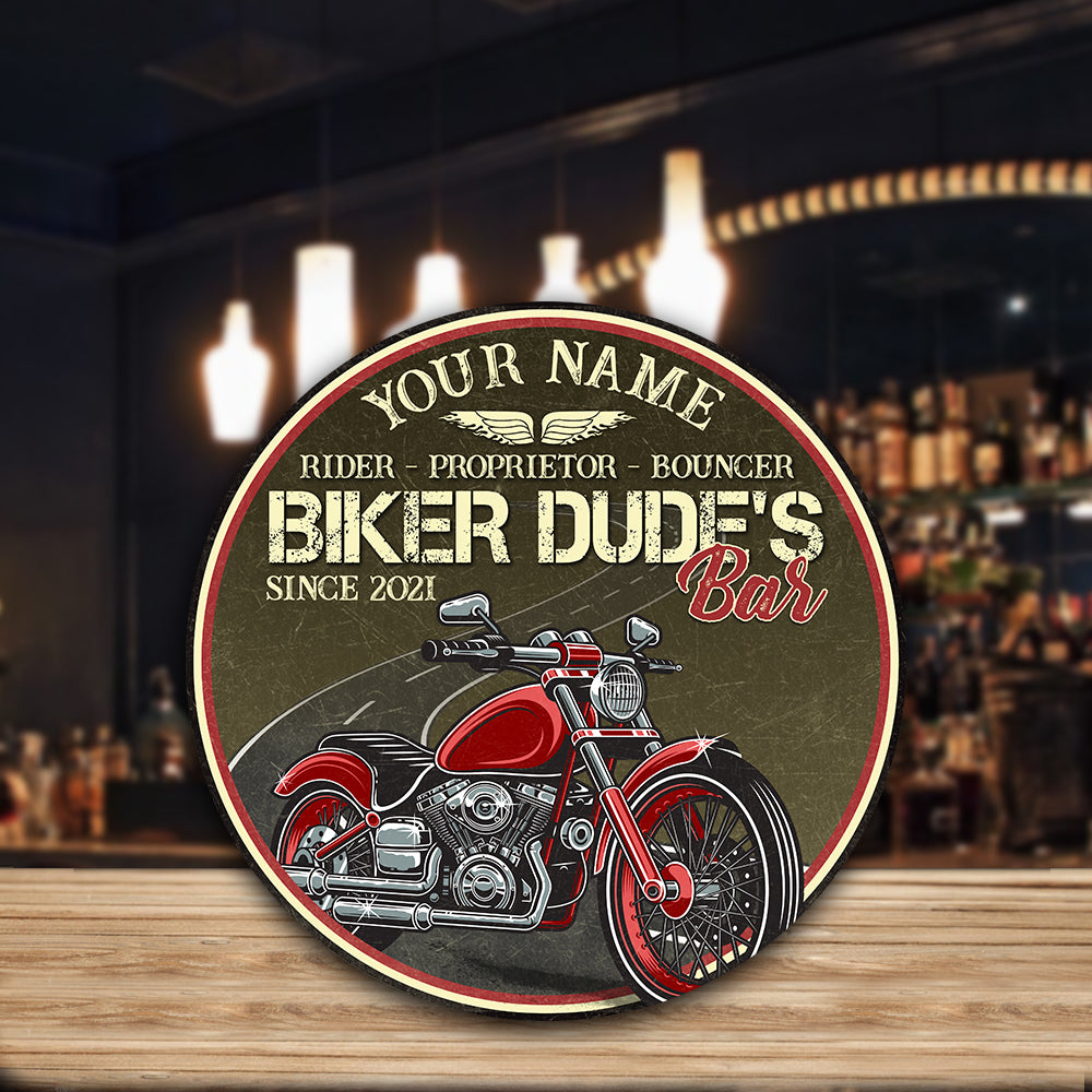 89Customized Biker dude's bar Customized Wood Sign