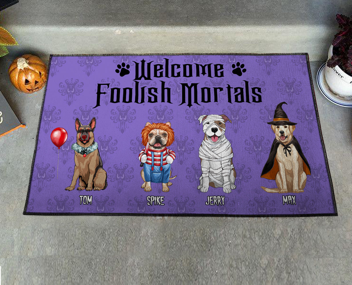 89Customized Welcome Foolish Mortals Doormat
