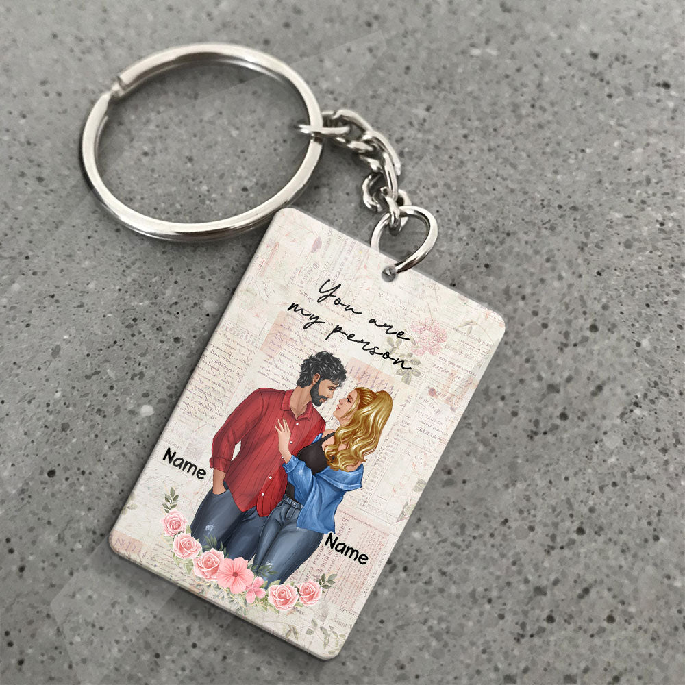 89Customized I love you more The end I win Valentine's Gift for Lovers Husband Wife Couple Personalized Keychain