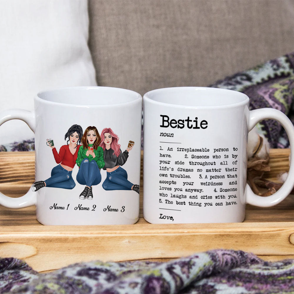 89Customized I Hate Everyone Except Us Besties Personalized Mug