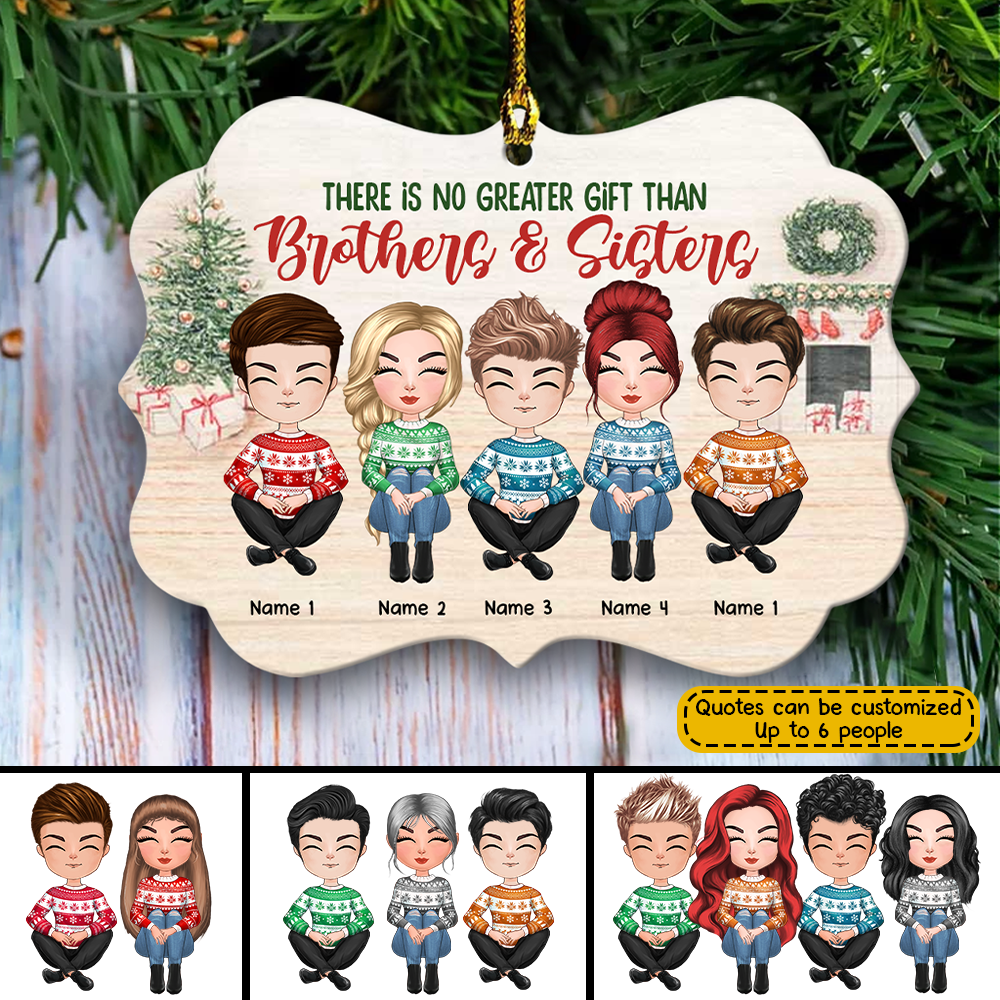 89Customized Brothers & Sisters God's gift that lasts forever Personalized Ornament