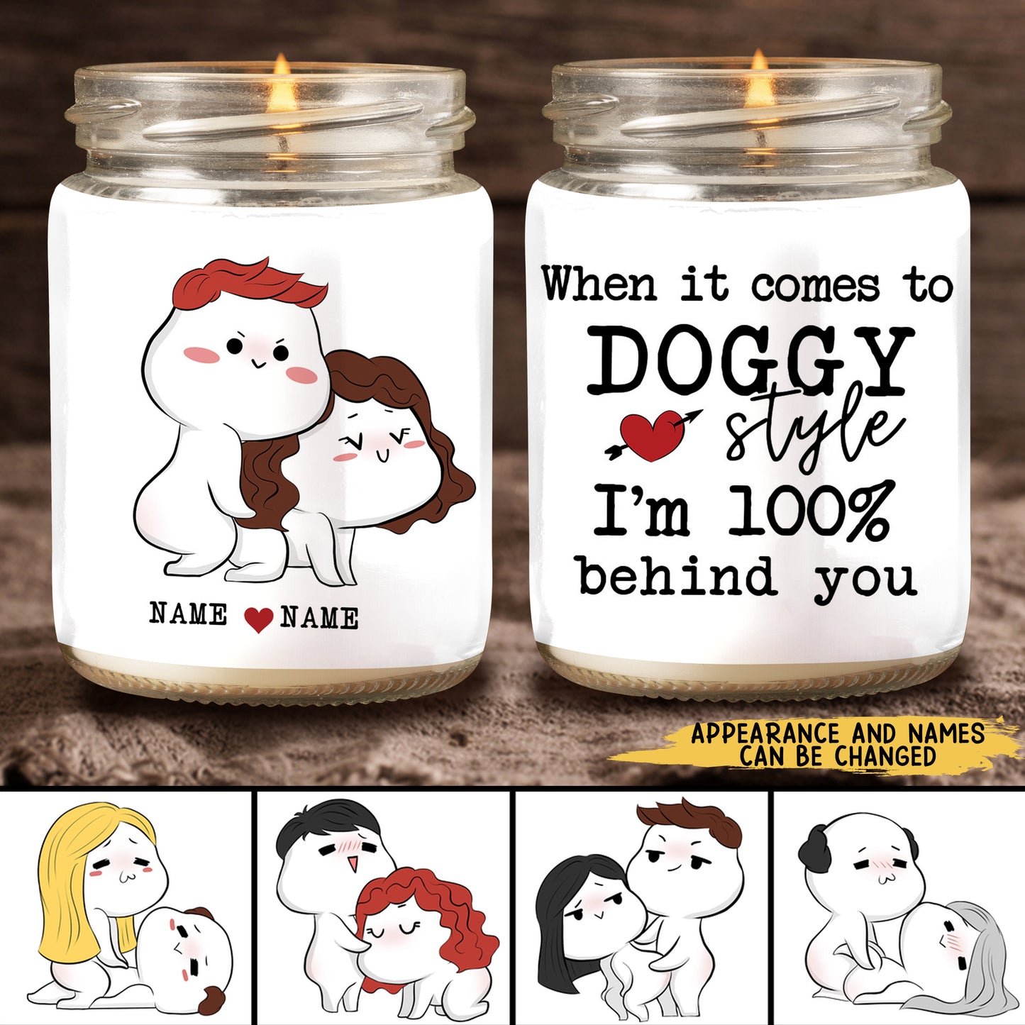 89Customized Naughty Couple Personalized Candle
