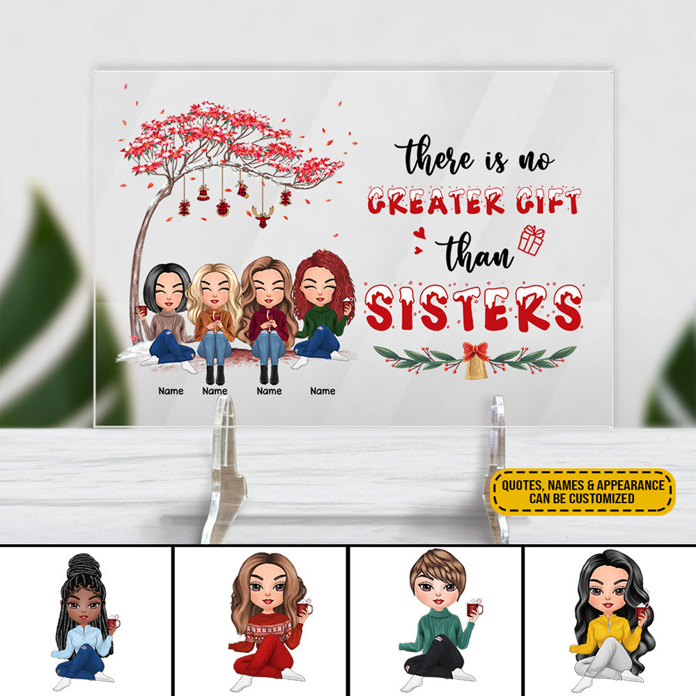 89Customized Sisters forever never apart maybe in distance but never at heart Personalized Spotify Frame