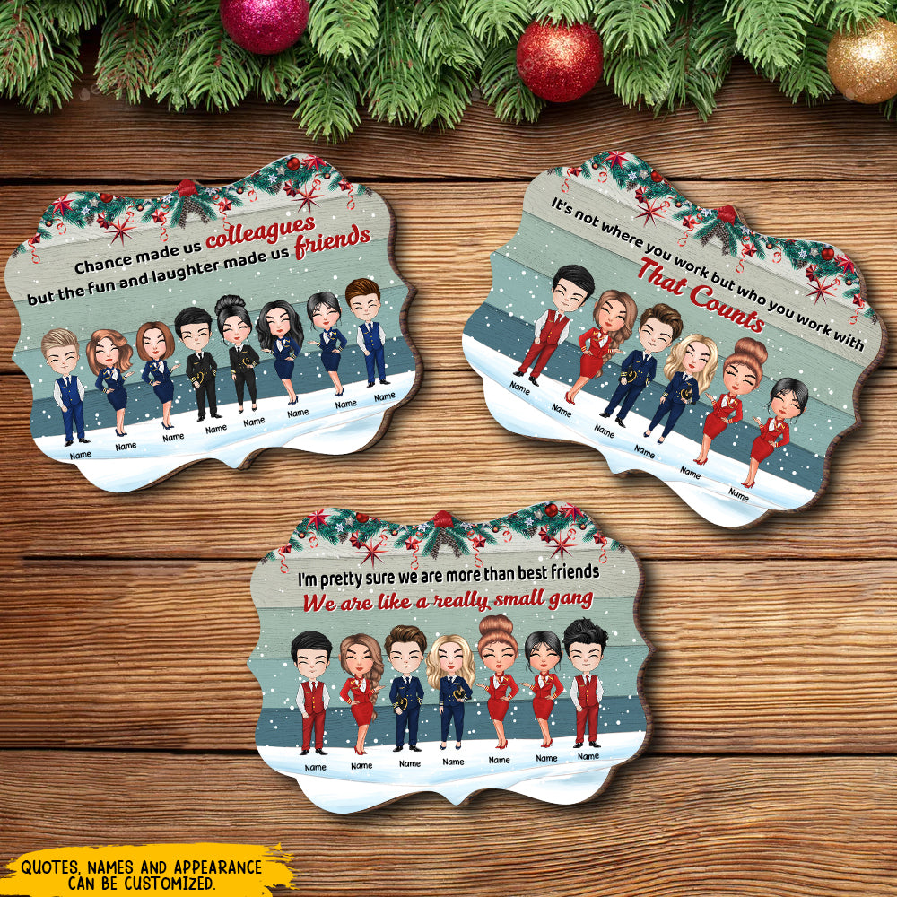 89Customized Work made us colleagues but our potty mouths & inappropriate conversations made us friends Avivation Personalized Ornament