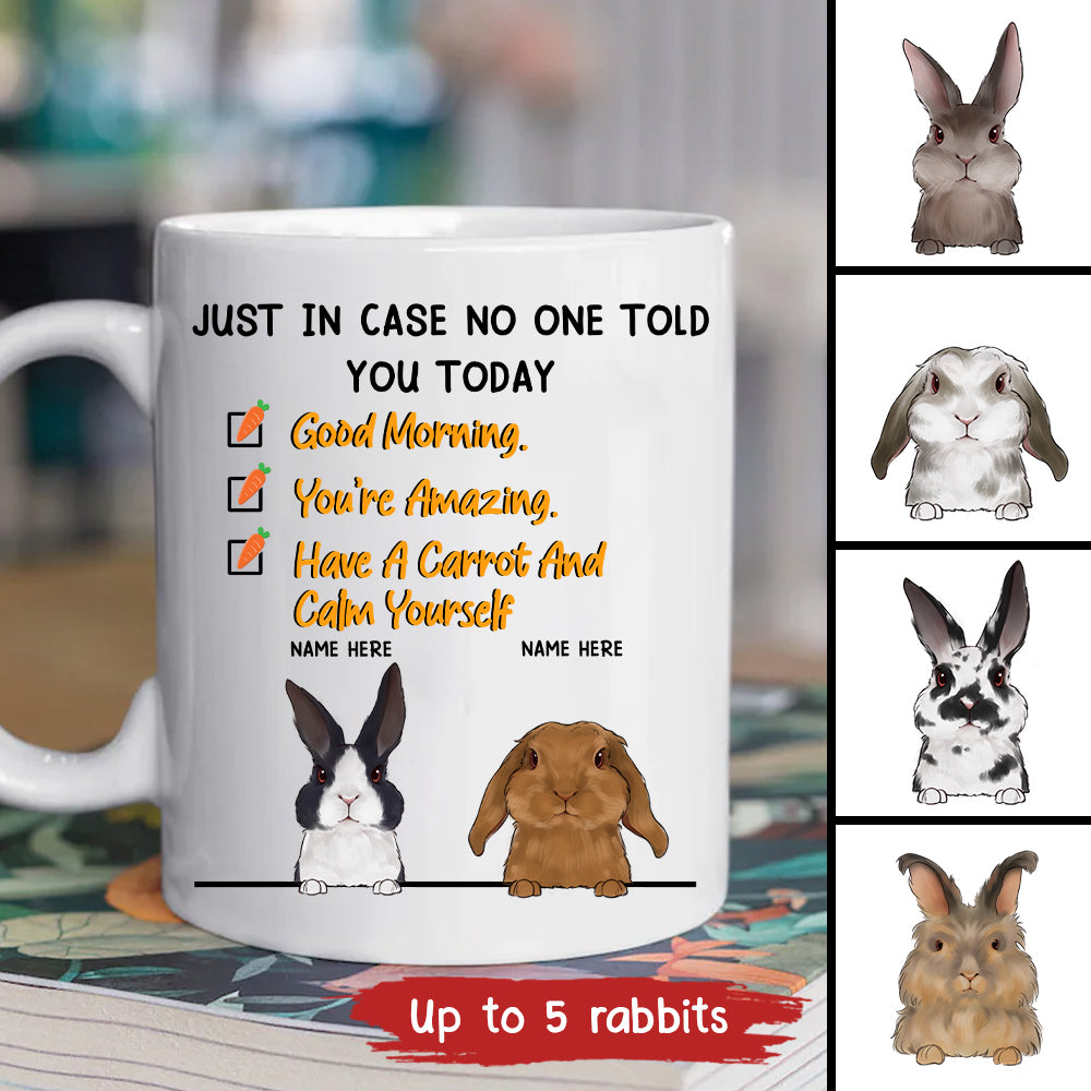 89Customized Just In Case Today Rabbit Lover Personalized Mug