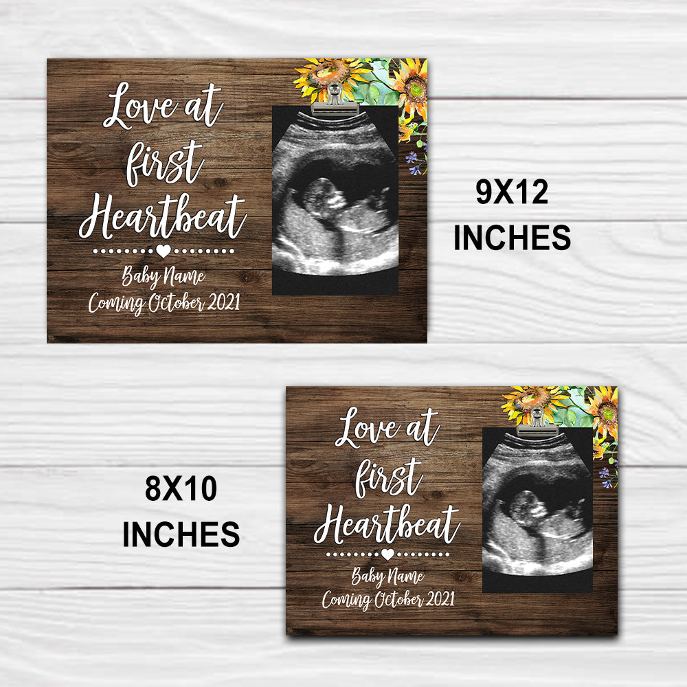 89Customized Love at first Heartbeat ultrasound personalized photo clip frame