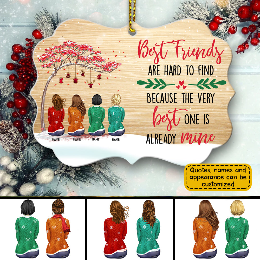 89Customized Life is better with sisters Personalized Ornament