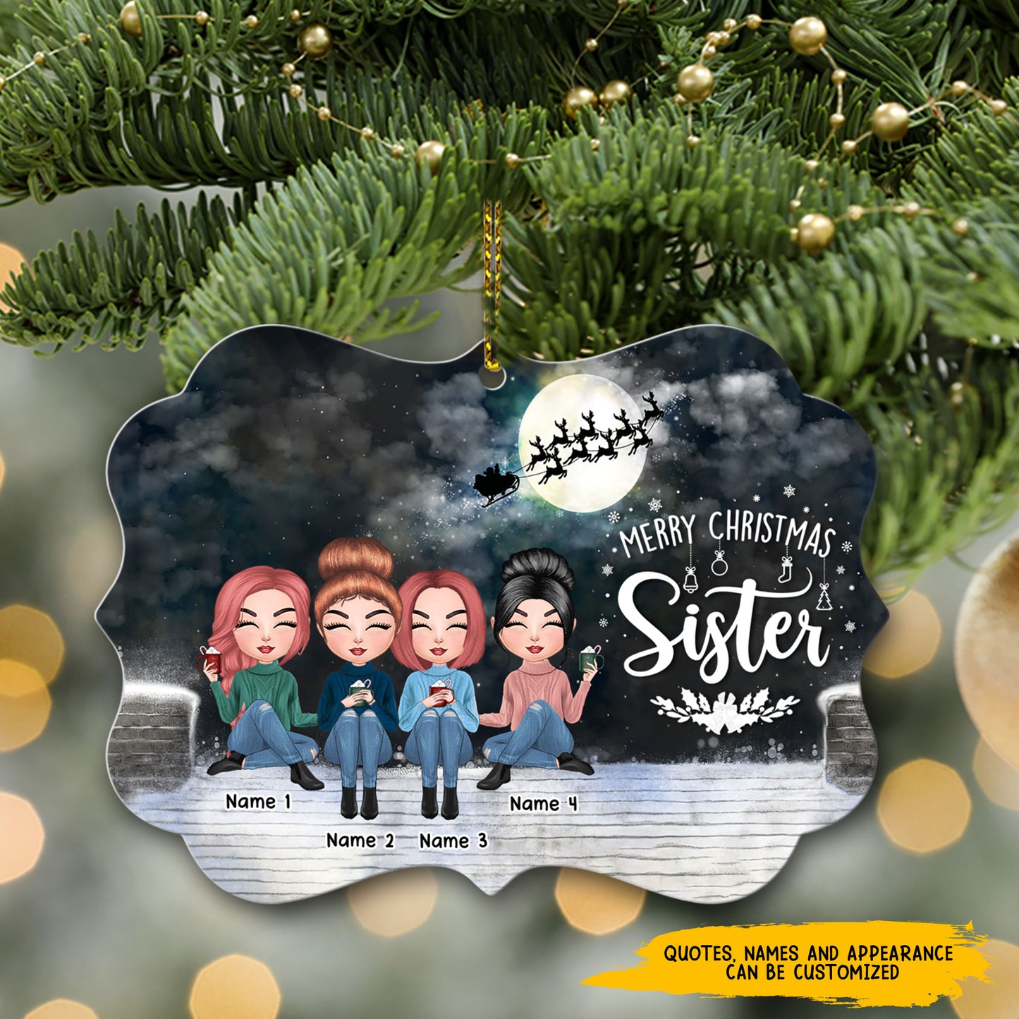 89Customized There Is No Greater Gift Than Sisters Personalized Ornament
