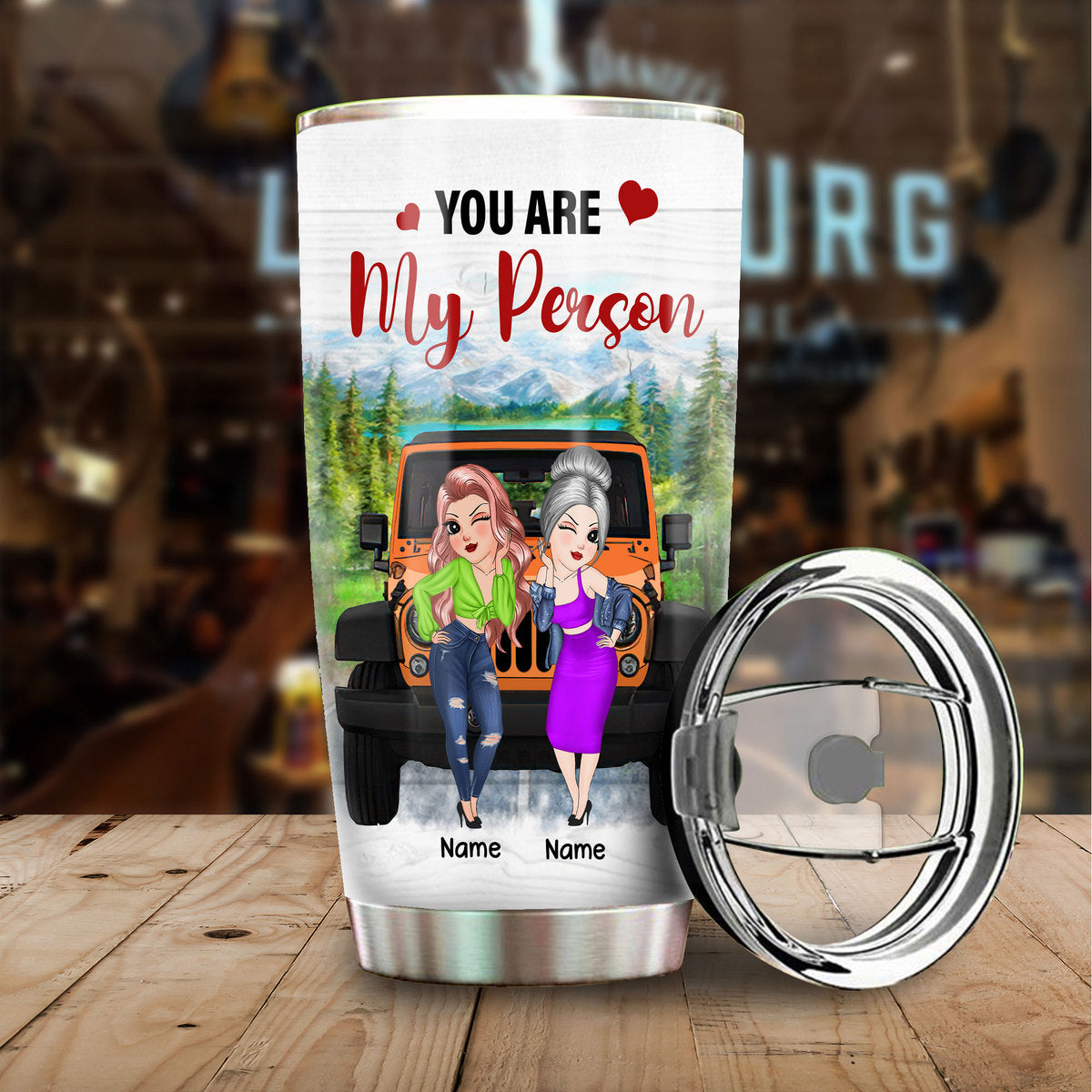 89Customized I would fight a bear for you bestie Customized Tumbler