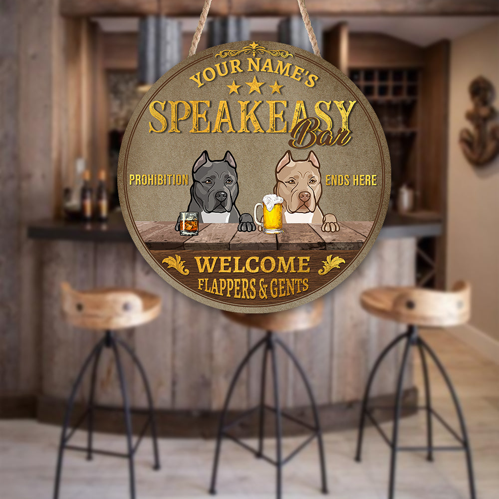 89Customized The Speakeasy Welcome flappers and gents Customized Wood Sign