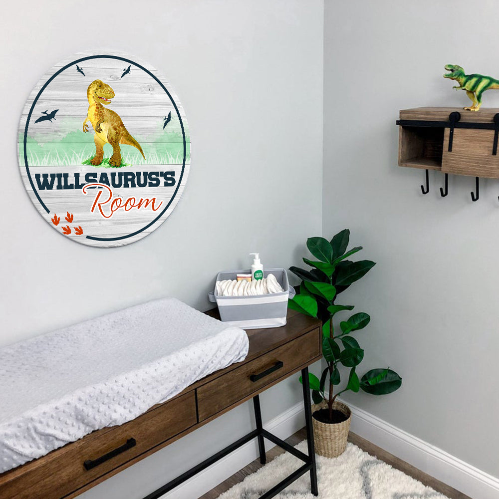89Customized Personalized Wood Sign Family Dinosaur Baby Room