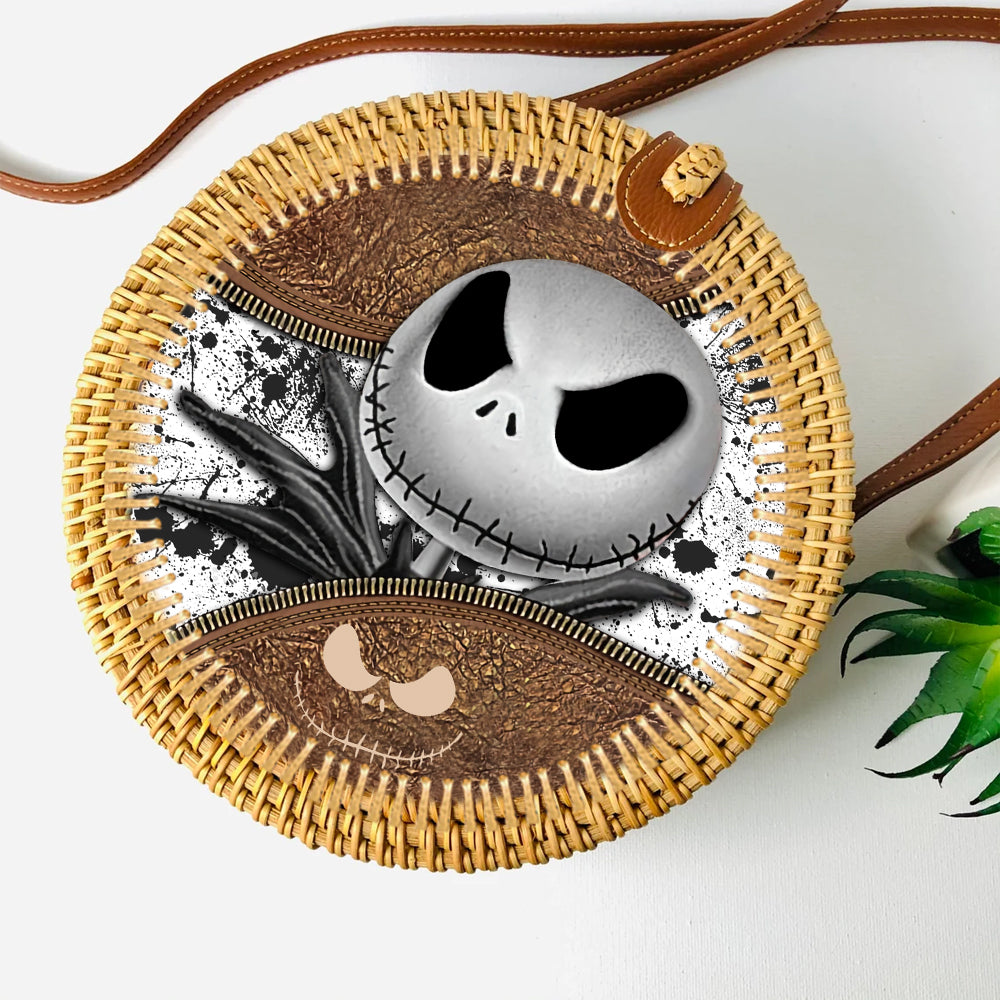 89 Customeized Nightmare rattan straw bag