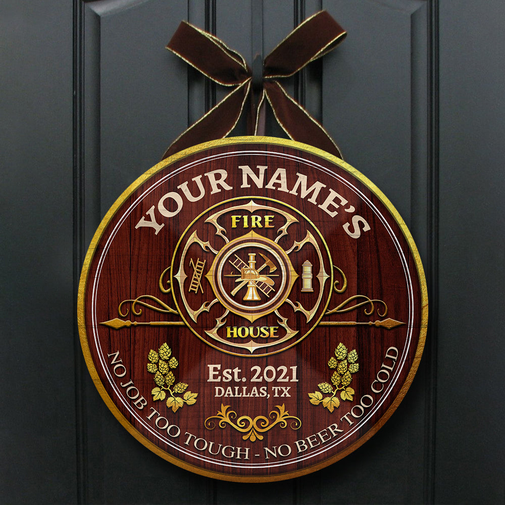 89Customized Fire House Bar Customized Wood Sign