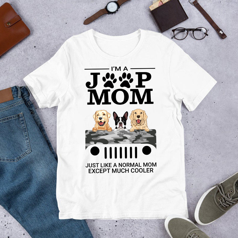89Customized Personalized 2D Shirt Jeep Dog Mom Normal Except Much Cooler