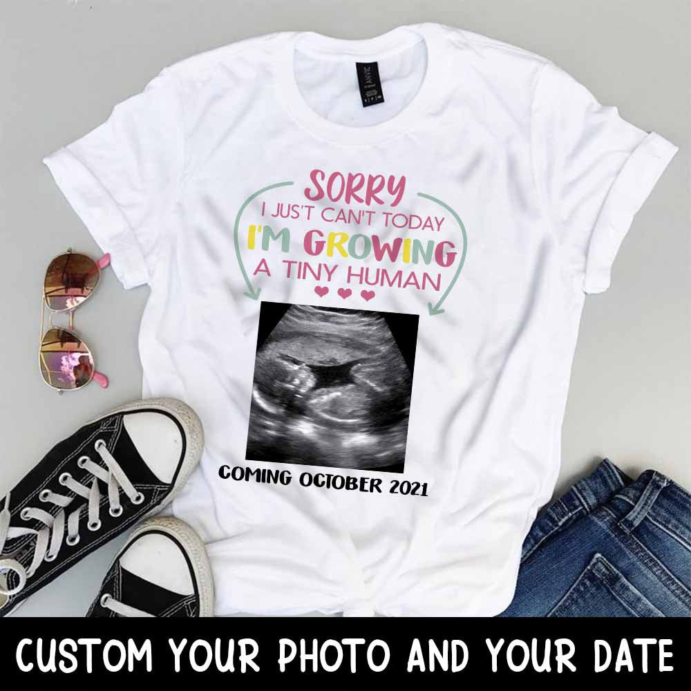 89Customized I'm growing a tiny human personalized shirt