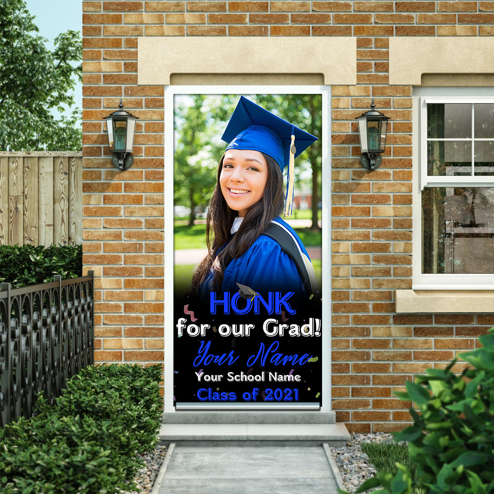 89Customized Personalized Door Cover Honk For Grad 2021