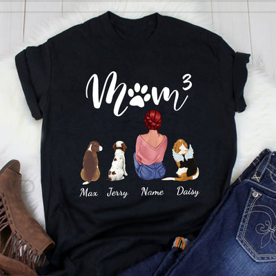 89Customized Personalized 2D Shirt Family Dog Mom